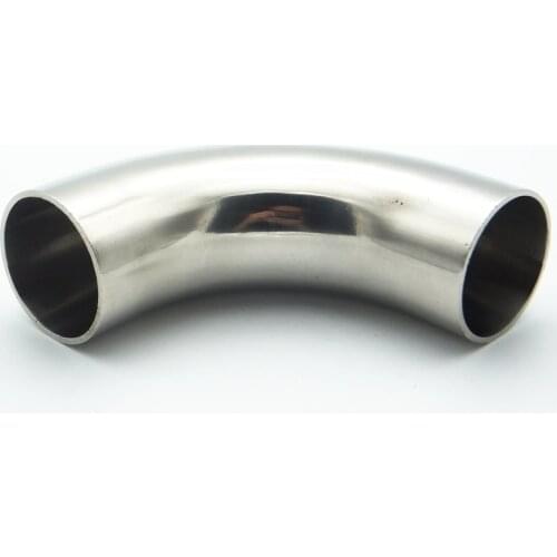 2" 51mm OD 304 Stainless Steel Sanitary Weld 90 Degree Elbow Extension Pipe Fitting For Home Brew Homebrew Wine Beer Brewing