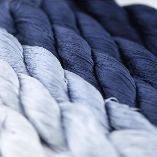 100% silk thread hand embroidery embroider cross stitch 1pcs 400m silk embroidery thread haze blue series 9 pure colors