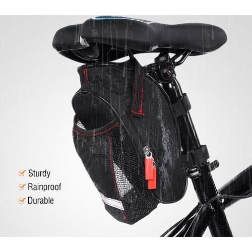 Trinka Outdoor Portable Bike Saddle Bag Waterproof Rainproof Bicycle Cycling Seat Tail Rear Pouch Bag Bicycle Seatpost Bag
