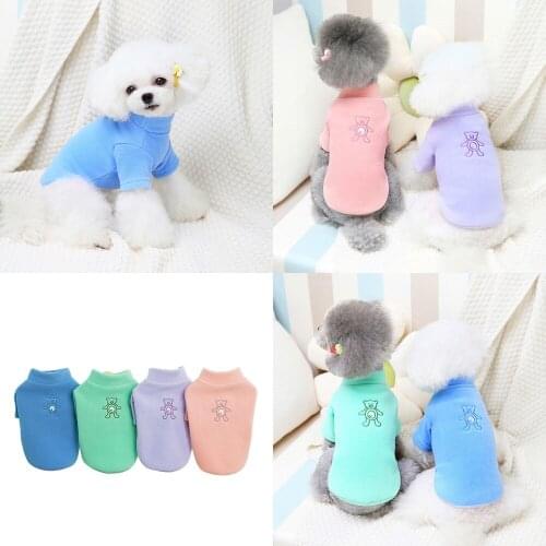 Cute Dog Hoodie Winter Pet Clothing Soft Warm Dog Clothes Outfit Puppy Costumes Yorkies Pomeranian Maltese Poodle Bichon Coat