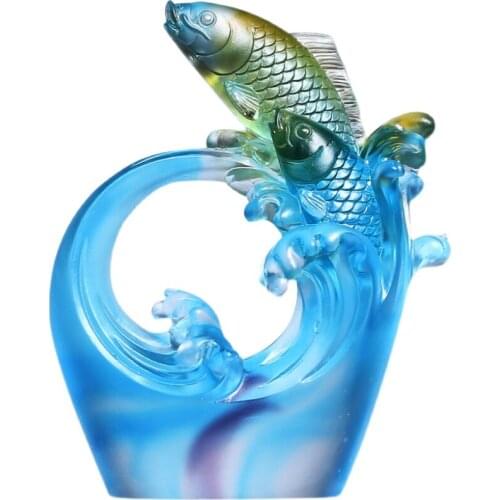 TT Mascot Glass Artwork Pisces Decoration Move House House Moving New Home Gift Living Room High-End