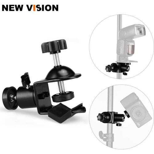 Photo Studio U Clip Clamp with Ball Head Bracket for Camera Flash Light Stand