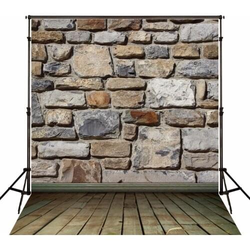 VinylBDS Grey Brick Wall photo background Photography Props Wood Floor Background Studio Backdrops For Photography fotografia