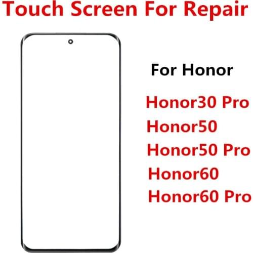 Honor30 Outer Screen For Huawei Honor 30 / Nova 7 Front Touch Panel LCD Display Screen Out Glass Cover Lens Repair Replace Parts