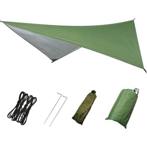 Hammock Waterproof Rain Fly Tent Tarp Lightweight Portable Waterproof Ripstop Easily Fold Sun Shelter UV Protection