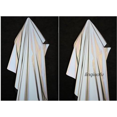High-cold reflective fabric fabrics Super bright colorful creative clothing color-changing fabrics