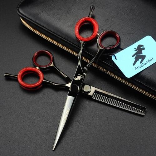 Japanese 6.0 inch salon scissors hair black 440C hairdressing scissors cut barber cutting shear scissors haircut hairdresser