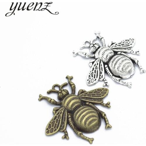 YuenZ 5pcs 3 color Antique Silver color bee Charm fit for Bracelets Necklace Pendant DIY Metal Jewelry 40*38mm D241