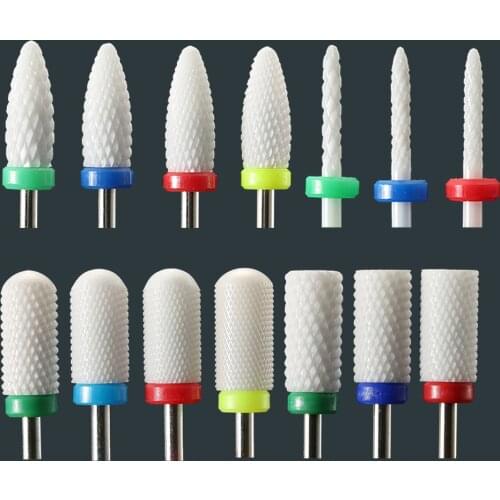 1pc Caremic Nail Drill Bit Electric Manicure Drills Milling Cutter Files Nail Art Equipment Cuticle Remove Nail Tools