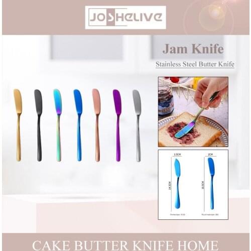 1PCS Butter Knife Stainless Steel Silver Dessert Tools Dessert Tools Jam Spreader Utensil Kitchen Cheese Knife For Toast