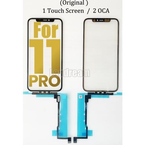 10Pcs Original Touch Screen Digitizer with OCA For iPhone 11 pro max 11Pro 11Promax Touch Panel Outer Screen Glass Replacement