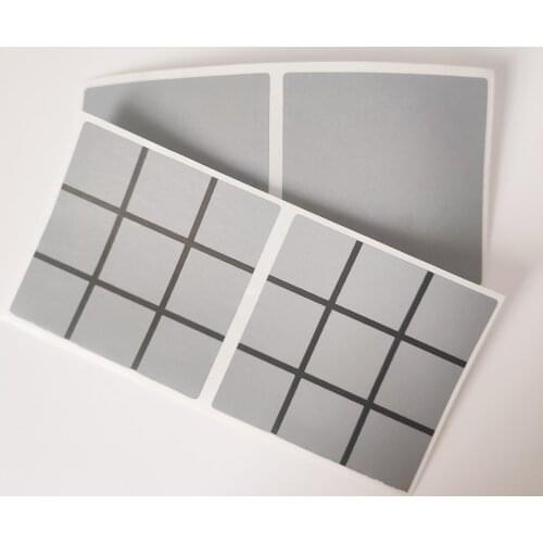 100pcs 46x46mm Sudoku Gray Silver Adhesive SCRATCH OFF Sticker DIY Manual Hand Made Scratched Stripe Card Film