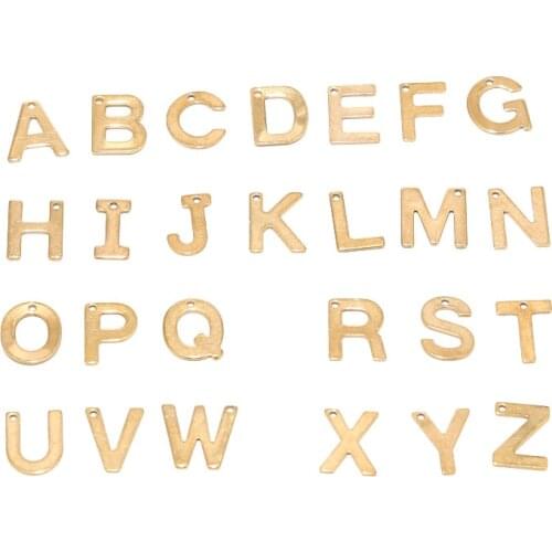 100pcs Stainless Steel Alphabet A-Z Charms Assorted Connectors Letters Pendants For DIY Love Jewelry Necklaces Making Findings
