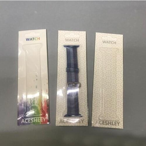 100Pcs Simple Paper Package Box For Watchband 38mm 40mm 42 44mm Band Milanese/Leather/Silicone/Nylon Strap Gift Display Package