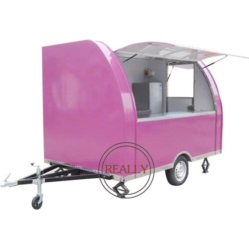 2.9m outdoor food cart mobile kitchen coffee kiosk ice cream trailer for sale