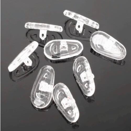 2Pcs Soft Silicone Nose Pads Clear Sunglasses Eyeglasses Oval Screw On Nose Pads Anti-Slip Eye-wear Accessories Parts Not PVC