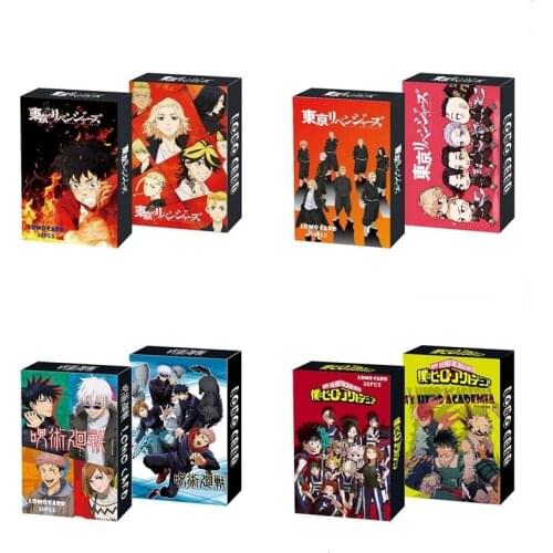 30Pcs/Set Anime Tokyo Revengers Jujutsu Kaisen Haikyuu!! Lomo Card Self Made Paper Card Fans Gift Collection