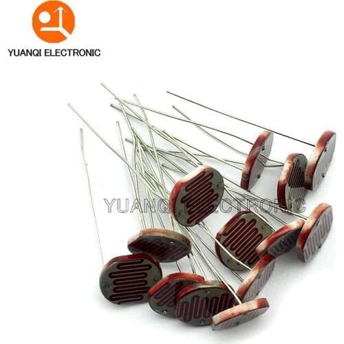 5pcs 12528 Light Dependent Resistor LDR 12MM Photoresistor Photosensitive GL12528 Photoconductive resistance