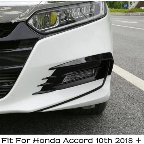 Lapetus Auto Styling Front Side Bumper Lip Spoiler Splitter Fog Lamp Cover Trim Plastic Fit For Honda Accord 10th 2018 2019 2020