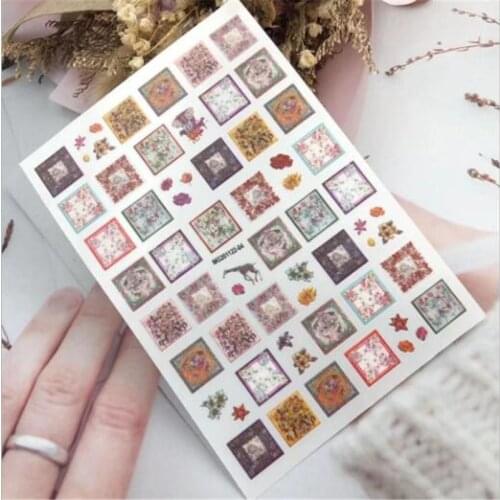 DIY Japanese Style Paper Stickers for Nails Hot Selling Fashion Nail Stickers Post Stamp Fingernail Decals Nail Ornament Women