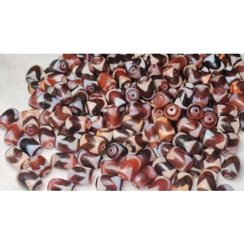 1Pcs/Lot Bracelet Necklace Accessories Beads Rare Red Tiger Tooth Dzi Beads Dzi Natural Agate Chu Red Brown Loose Jewelry