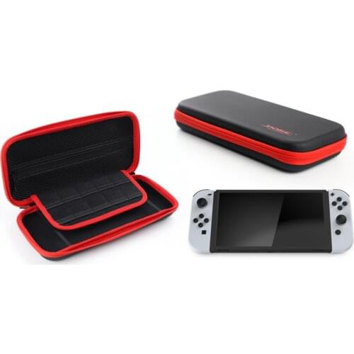 Fit for Nintendo Switch OLED Host Storage Bag Portable Durable Hard Protection Zipper Case with Compartment NS Game Console