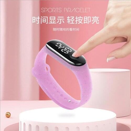 2021 Childrens Fluorescent Silicone Strap Electronic Wristwatch LED Sport Flash Digital Children Clock Girls Kids Watches Gift