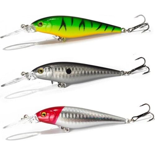 3PCS High Quality Fishing Lure 11cm 10.5g Hard Plastic Minnow Crank bait Wobblers Diving Artificial Floating Fishing Bait
