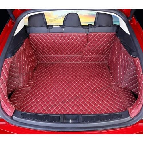 For Tesla Model S leather car trunk mat cargo liner accessories 2021 2012 2013 2014 2015 2016 2017 2018 2019 2020 rear boot