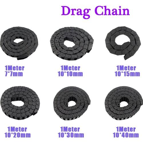 10x20mm Cable Chains Transmission Drag Chain for Machine Wire Carrier with end connectors Bridge Type Plastic Towline CNC Router