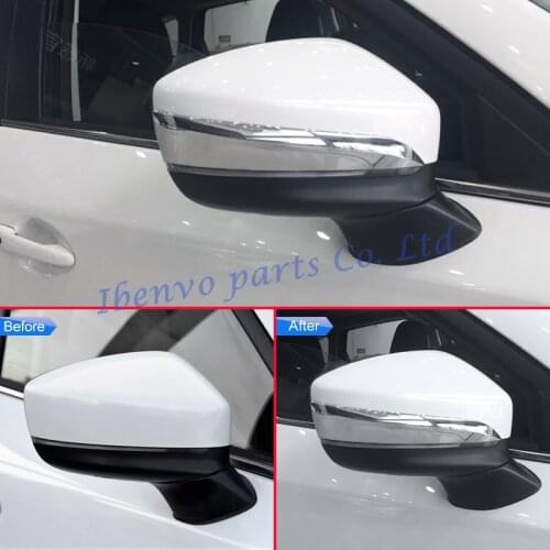Car Chromium Styling Side Mirror Trims For Mazda CX-5 KF 2017 2018 Rear View Strips Decoration Bright Glossy Chrome Accessories
