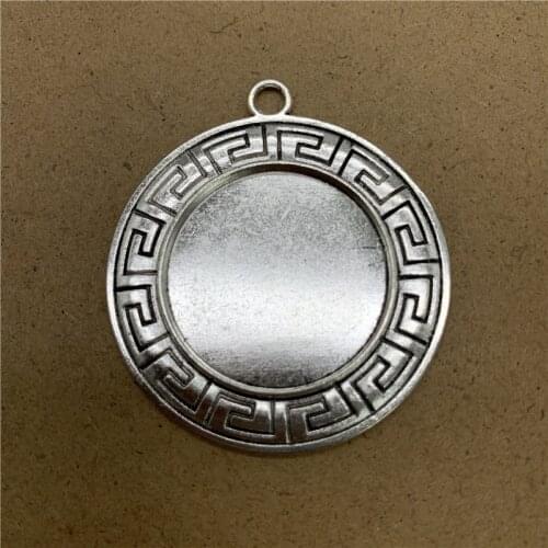 2Pcs 25mm Alloy Cabochon Settings Glass Cabochon Metal Cameo Base Setting For Jewelry Making Pendant Bracelet Accessory YXT033