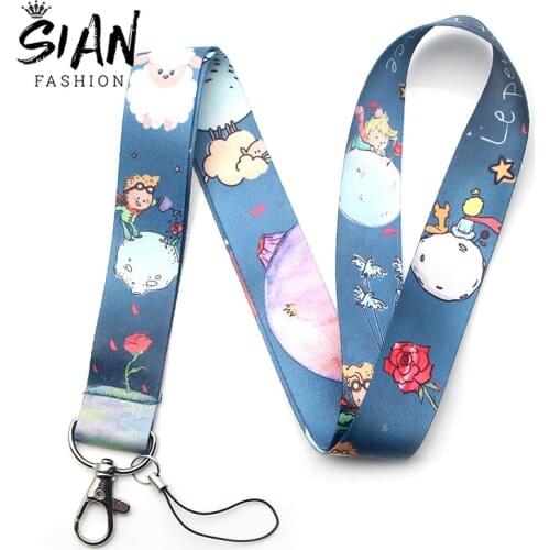 New Little Prince Keycord Cute Cartoon Characters Hanging Lanyard Neck ID Card Accessories Phone Charm Keychain for Unisex Gift