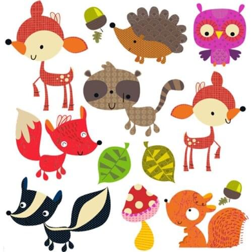Cute Hedgehog Cartoon Animals Heat Transfer Patches Ironing Stickers DIY Washable Fashion Appliques Small Group Transfers