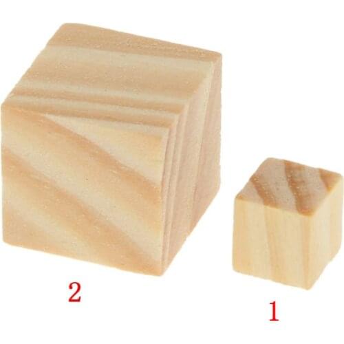 Tiles 50Pcs Wooden Blank Cubes Wood Craft Kids Games Toy 10*10mm