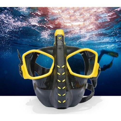 Full Dry Diving Mask Outdoor Sports Underwater Anti-fog HD Swimming Goggles Snorkeling Training with Snorkel Breathing Mask