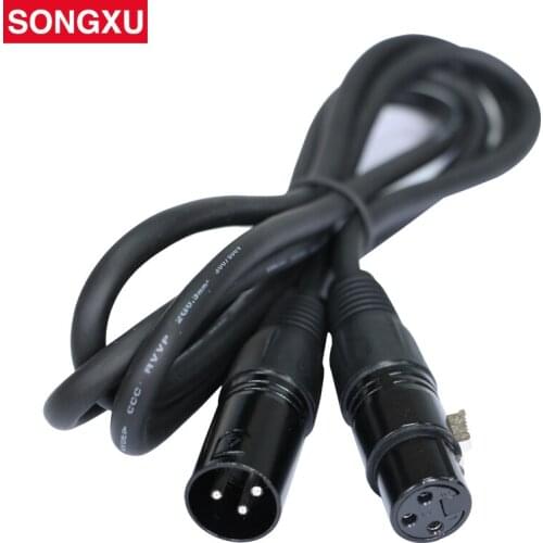 SONGXU 1.5m/5ft 3-Pin Signal XLR Connection DMX512 Stage Light Cable Wire Male to Female for Moving Head Light Par /SX-AC022