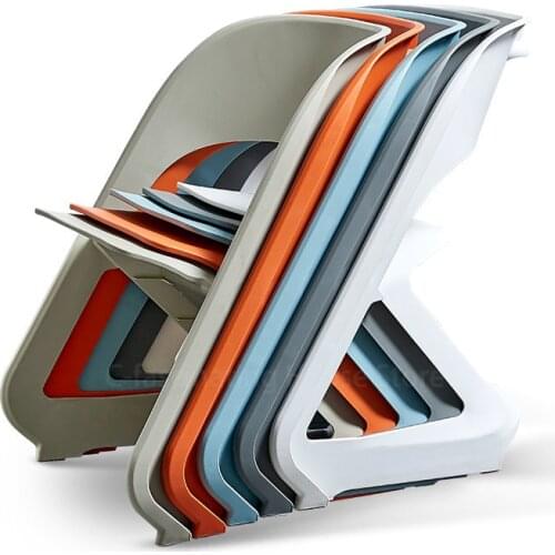 Nordic Macaron Colorful Plastic Chair Office Restaurant Conference Back Chair House Study Bedroom Lounge Furniture Chairs