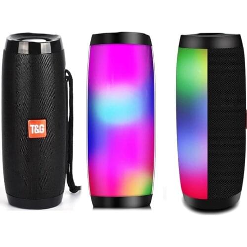 LED Portable Speaker Bluetooth-compatible Column Wireless Speaker Outdoor Bass HIFI TF FM Radio soundbar caixa de som