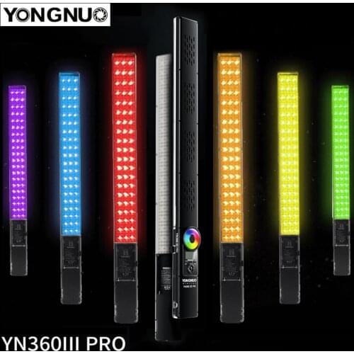 Yongnuo YN360III Pro RGB LED Video Light Handheld Ice Stick 3200K 5600K Bi-color Touch Adjusting YN360 III Photo Fill Lighting