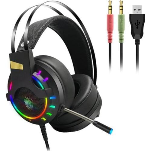 Tuner K3 USB7.1RGB Version Gaming Headphones Chicken Internet Cafe Gaming Desktop Computer Headset Headset For Pc Laptop