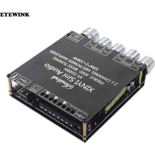 XY-S100H 2.1 channel Bluetooth audio power amplifier module high and low bass subwoofer