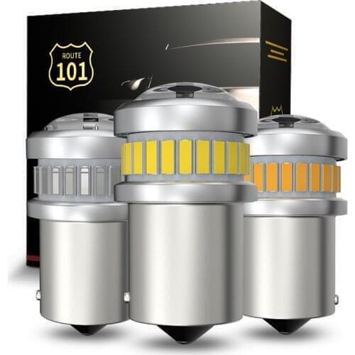 Route101 Motorcycle Stop Signal Bulb RY10W Rear Brake Tail Light PY21W BAU15S for Cafe Racer Motocross Bicycle Moto Accessories