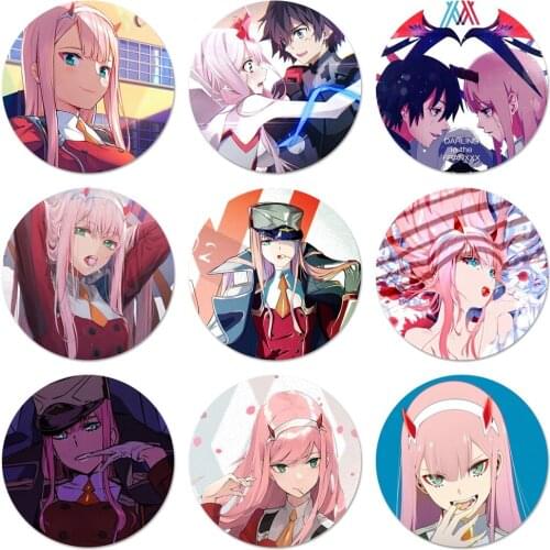 58mm Darling in the FranXX Icons Pins Badge Decoration Brooches Metal Badges For Clothes Backpack Decoration