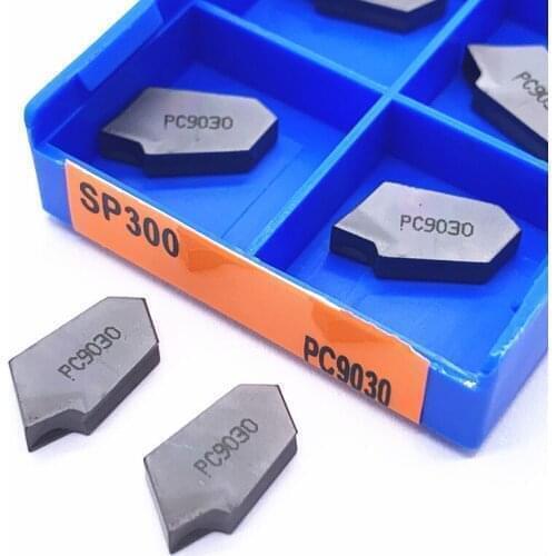 10PCS SP300 NC3030 NC3020 PC9030 grooving Carbide inserts turning tool Parting and grooving tool Parting off cnc tool