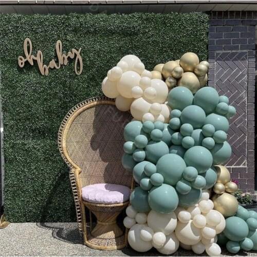 125Pcs Tiffany Blue Arch Garland Birthday Balloons Kit Pastel Metallic Gold Chrome Latex Baloon DIY Decoration Wedding Backdrop