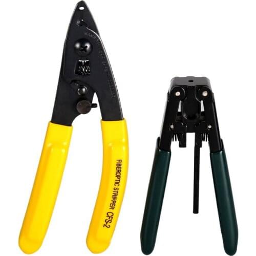 2 in 1 Fiber Tools Kit Fiber Drop Cable Stripper and Indoor Cable Stripper to Strip Jacket buffer Coating off