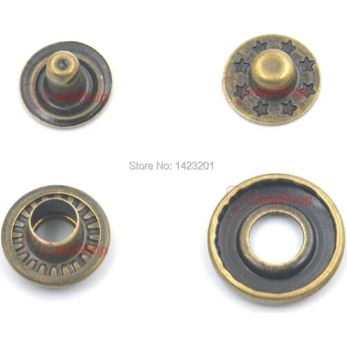 20 Pcs / Lot 16mm 5/8" Leather craft Rapid Rivet Studs Button Hole Metal Snaps Fasteners For Bags Handbag