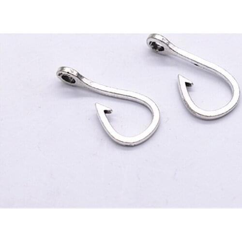 20pcs 26x13mm Antique Silver Plated Boat hook Charms Pendant DIY Handmade Jewelry Accessories