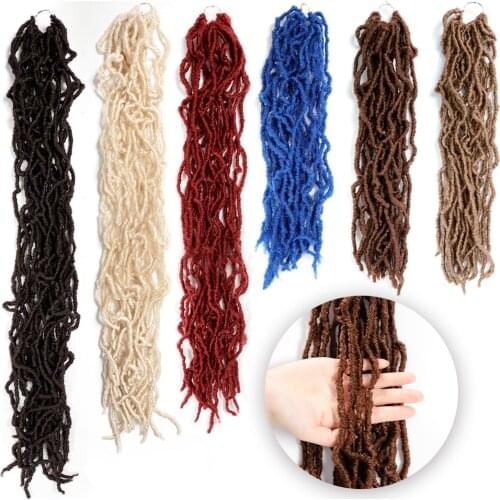 21strands 14" Goddess Locs Crochet Hair Synthetic Ombre Nu Locs Crochet Braiding Hair Extensions Crochet Goddess Wholesale